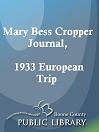 Mary Bess Cropper Journal, 1933 European Trip